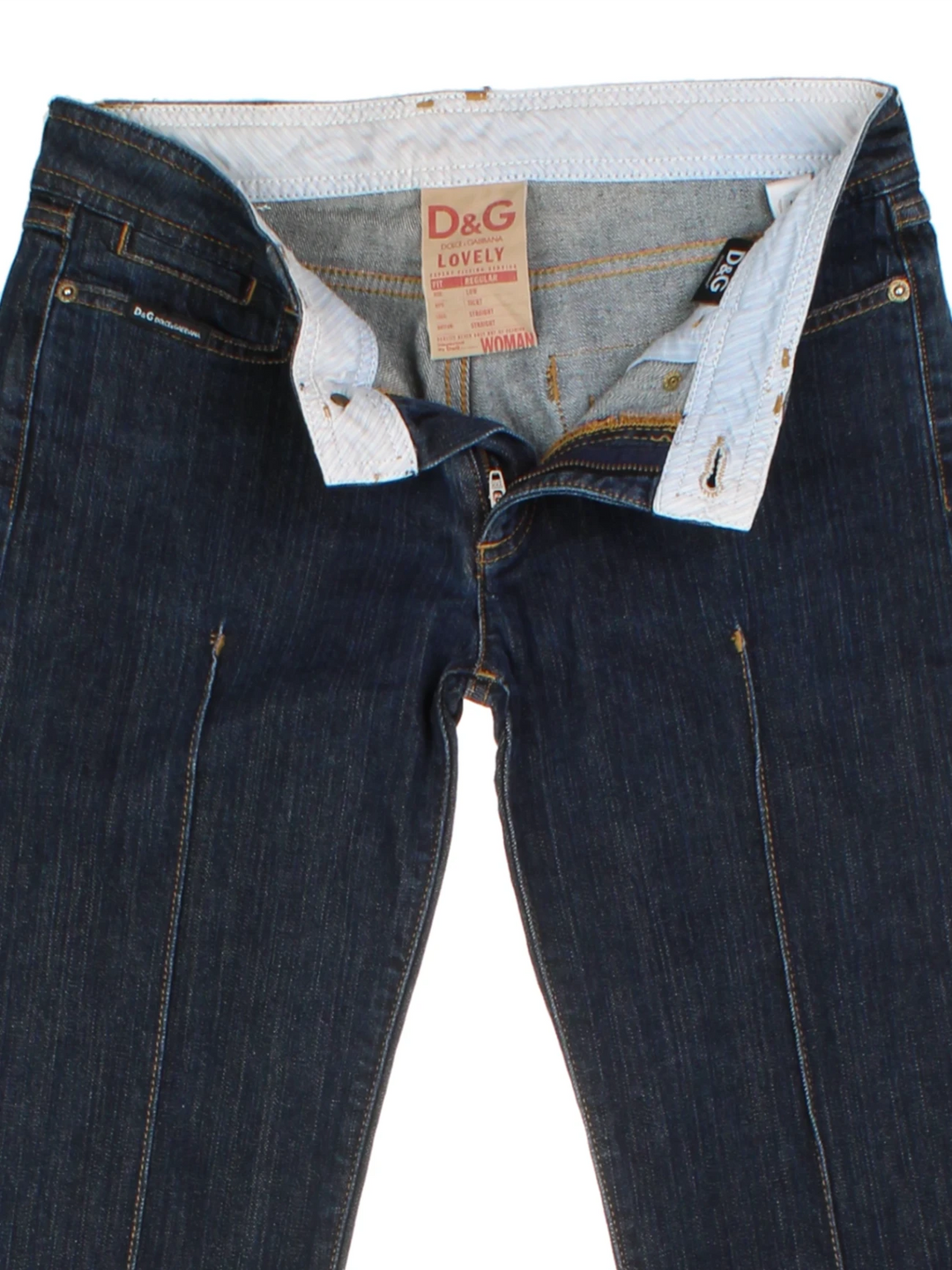 Y2K Dolce & Gabbana Blue Low Rise Jeans (Size XS)