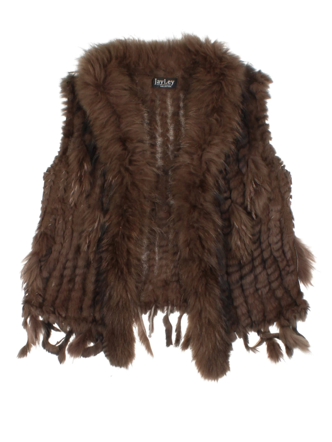 Y2K Fur Brown Gilet (Size M)