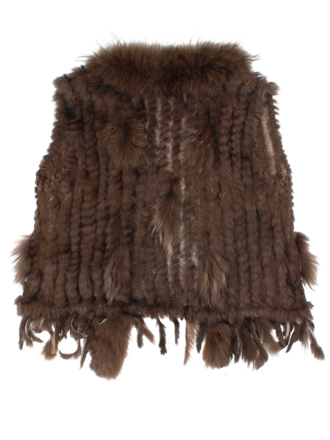 Y2K Fur Brown Gilet (Size M)