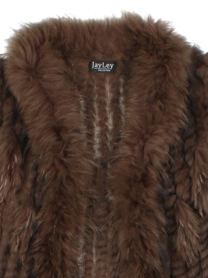 Y2K Fur Brown Gilet (Size M)