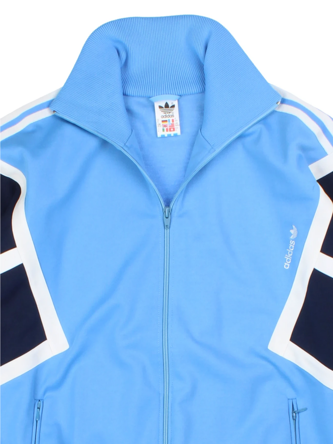 90s Adidas Blue Tracksuit Top (Size XL)