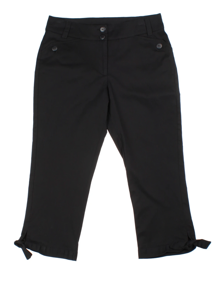 Laura Ashely Black Capri Trousers (Size XS)