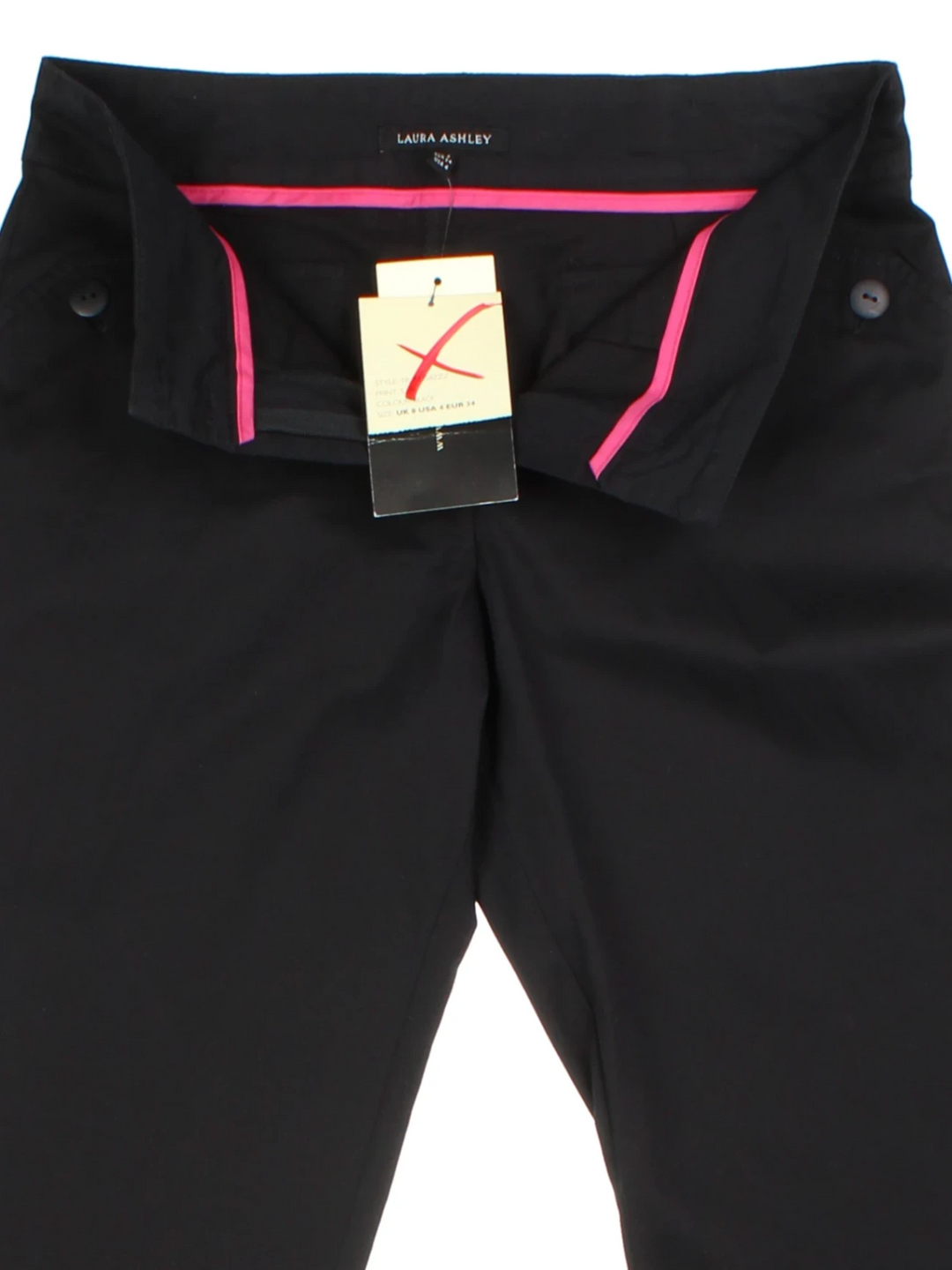 Laura Ashely Black Capri Trousers (Size XS)