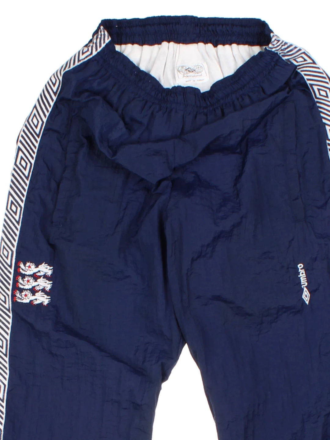 90-92 Umbro Blue England Tracksuit Bottoms (Size XS)
