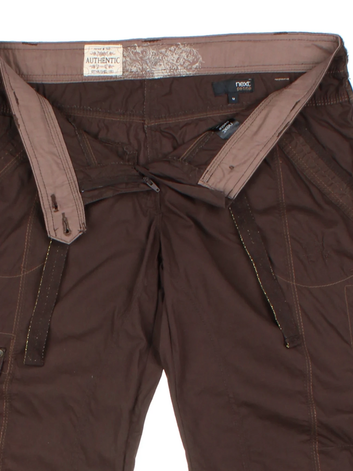 Y2K Brown Capri Cargo Pants (Size M)