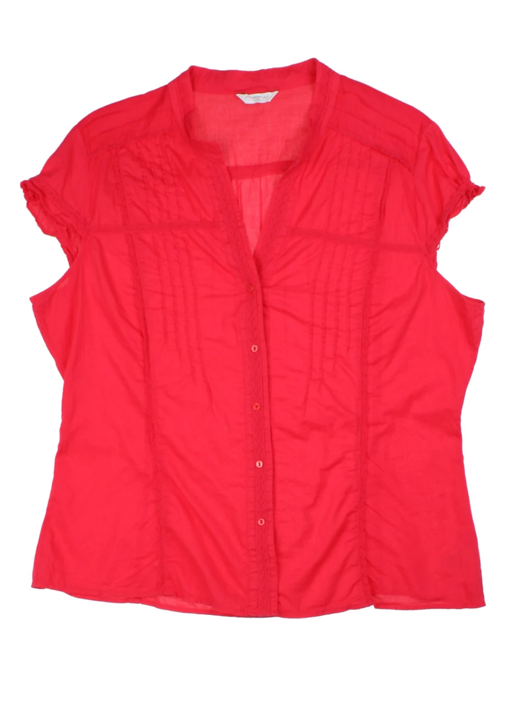 Y2K Red Sheer Blouse (Size XL)