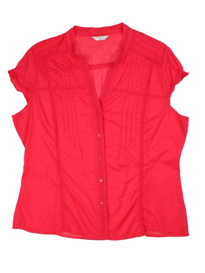 Y2K Red Sheer Blouse (Size XL)
