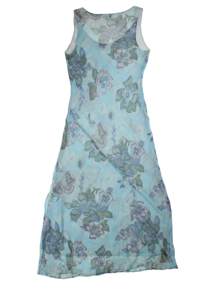 Y2K Per Una Floral Silk Midi Dress (Size M)