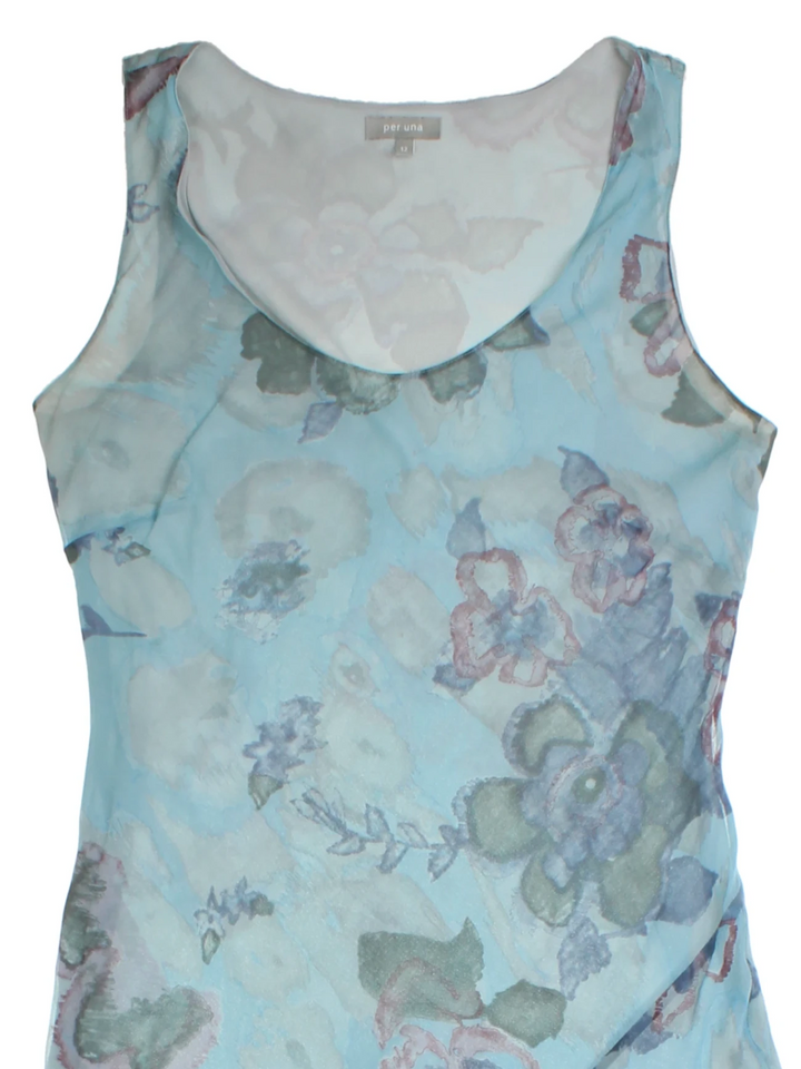 Y2K Per Una Floral Silk Midi Dress (Size M)