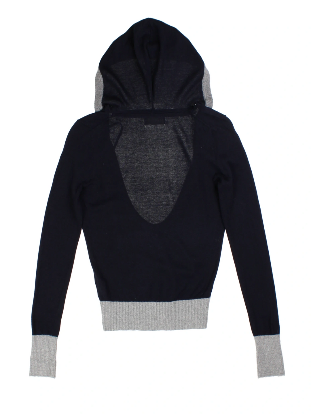 Fred Perry Blue Knitted Hoodie (Size M)