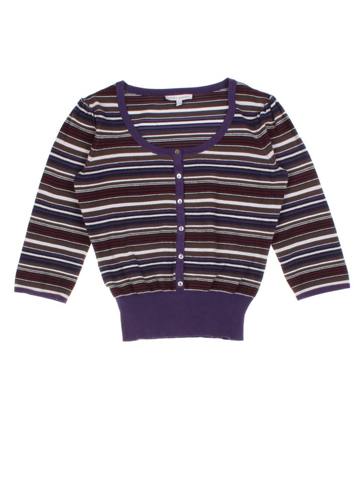 Laura Ashely Purple Cardigan (Size XS)