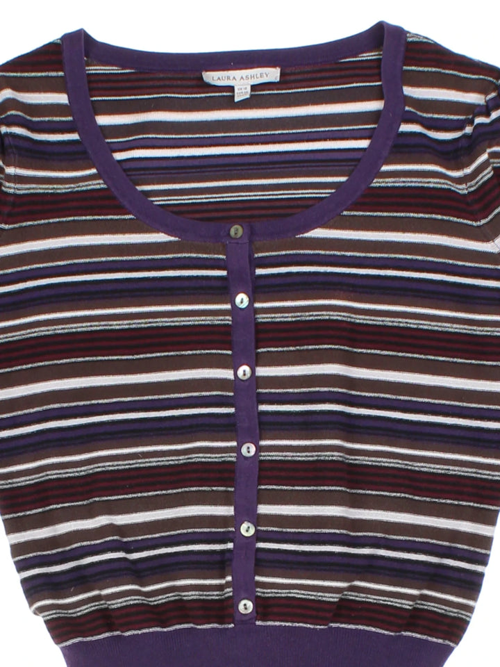 Laura Ashely Purple Cardigan (Size XS)