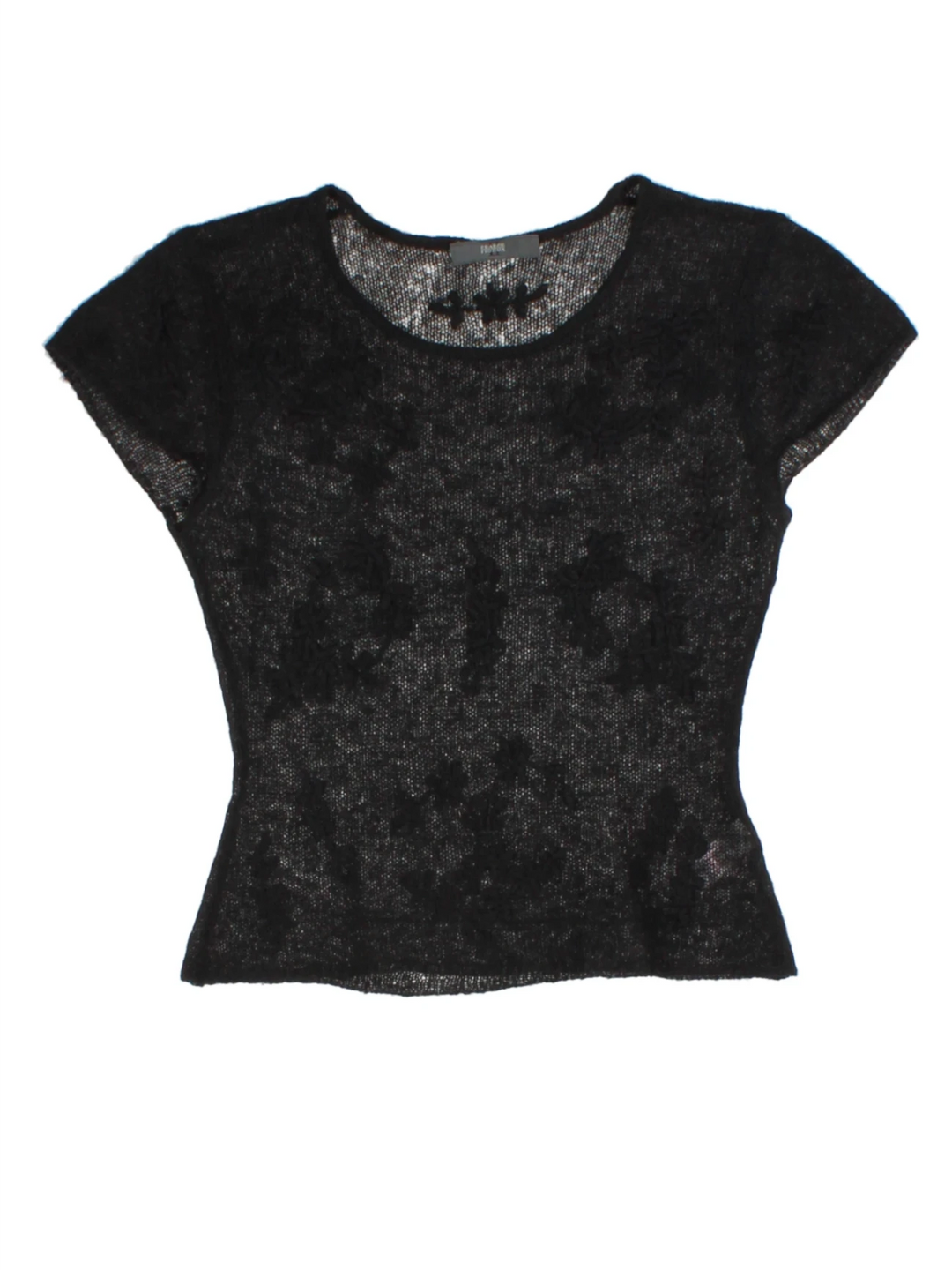 Y2K Black Crew Neck Knit (Size M)