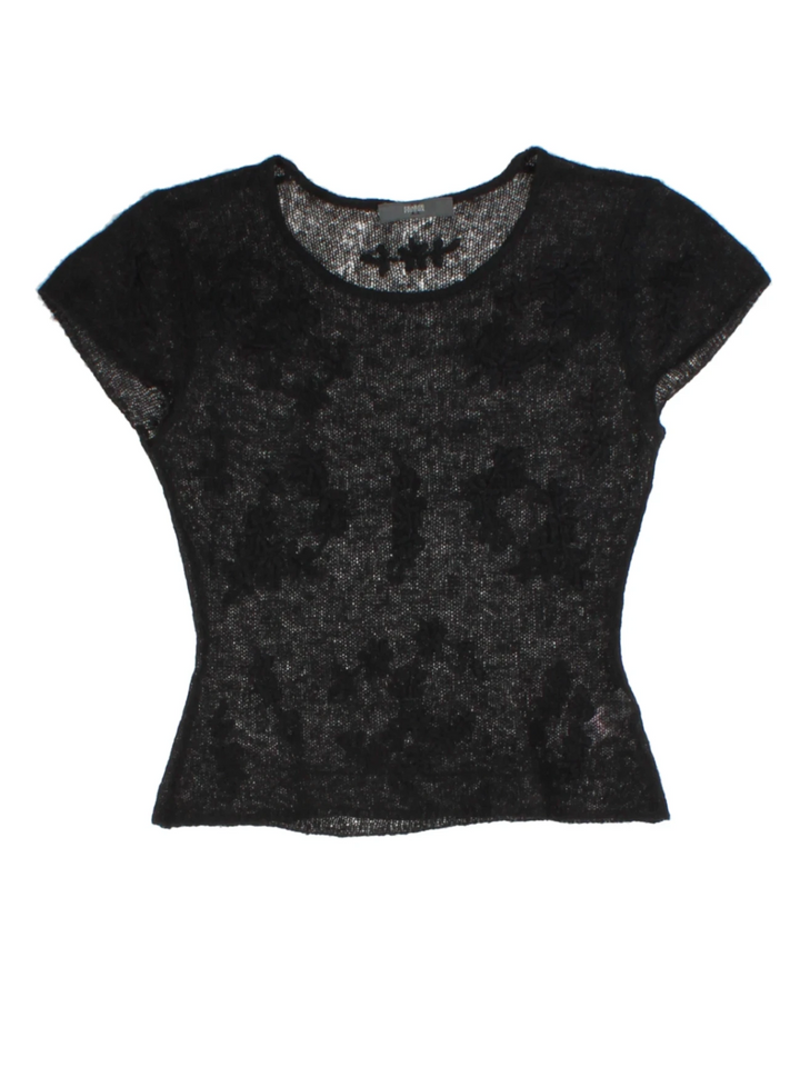 Y2K Black Crew Neck Knit (Size M)