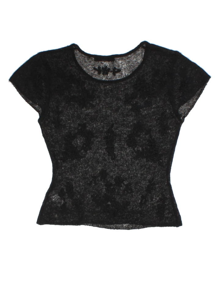 Y2K Black Crew Neck Knit (Size M)
