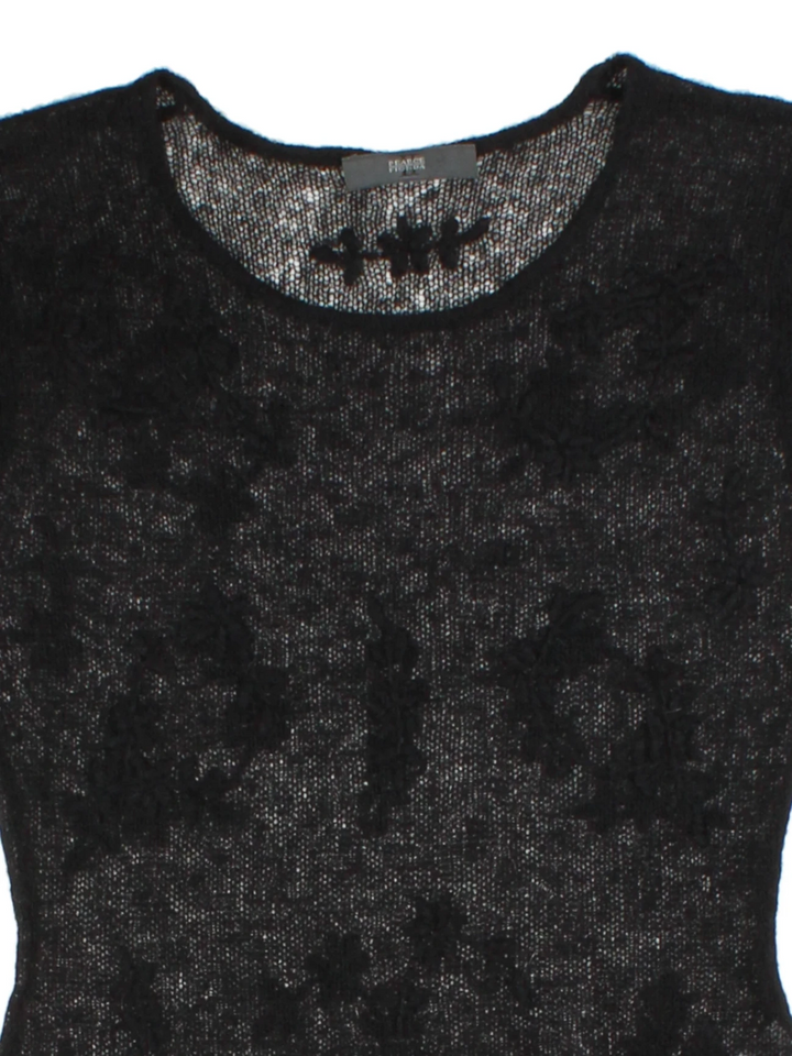 Y2K Black Crew Neck Knit (Size M)