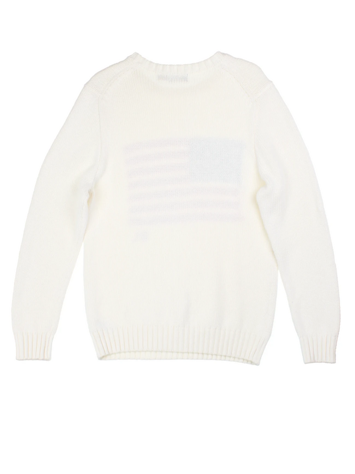 Ralph Lauren Iconic Flag White Jumper (Size M)