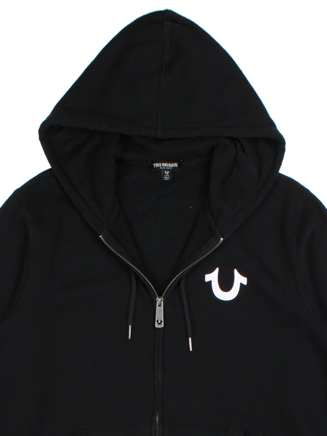 True Religion Black Zip Hoodie(Size L)