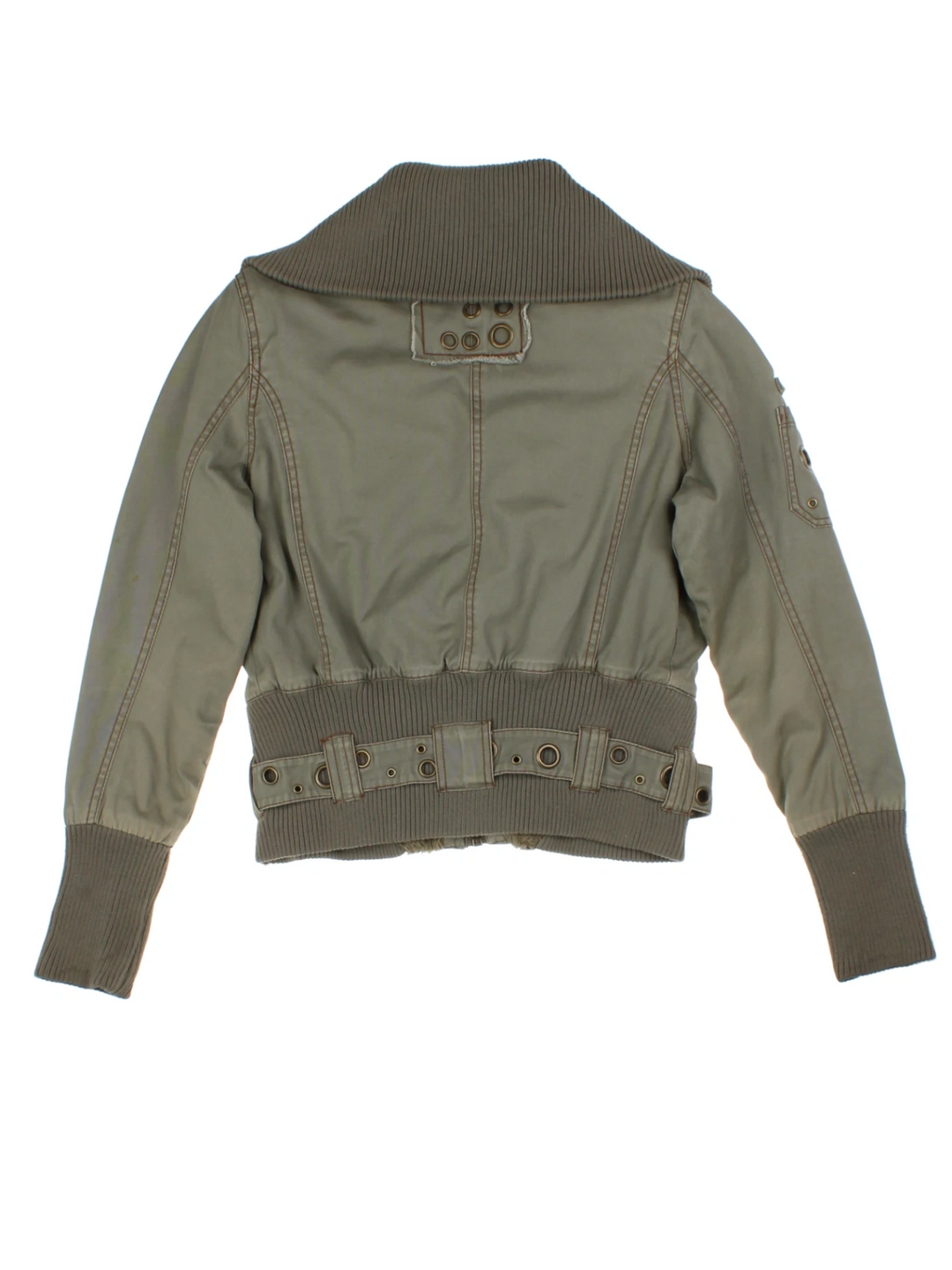 Y2K Green Utility Bomber Jacket (Size M)
