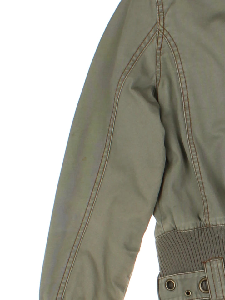 Y2K Green Utility Bomber Jacket (Size M)