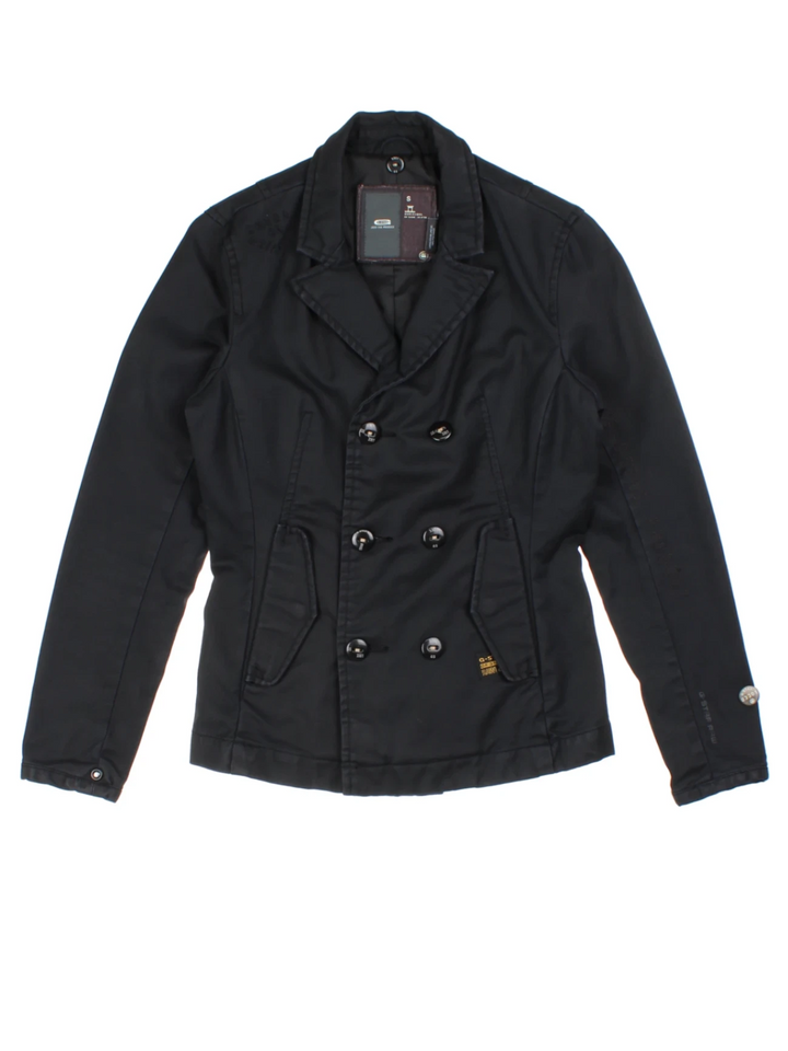 Y2K Black Double Breasted Jacket (Size XS)