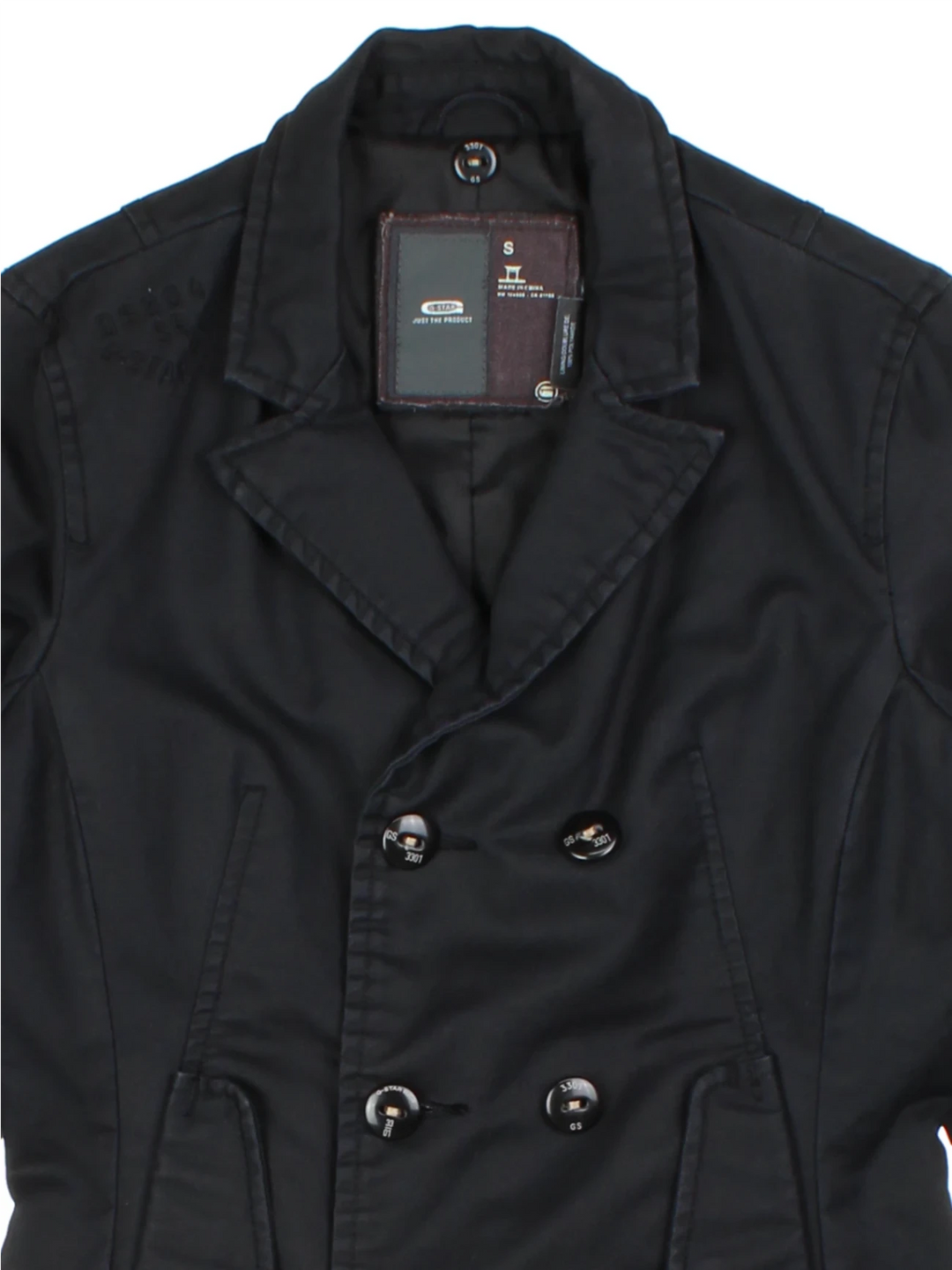 Y2K Black Double Breasted Jacket (Size XS)