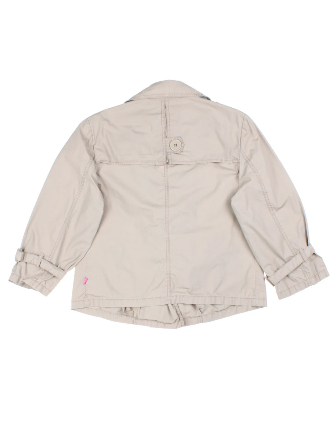 Y2K Tan Cropped Trench Coat (Size S)