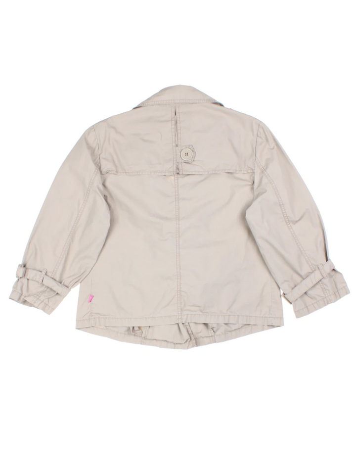Y2K Tan Cropped Trench Coat (Size S)