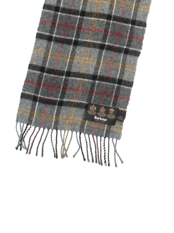Barbour Grey Wool Fringed Scarf (One Size)