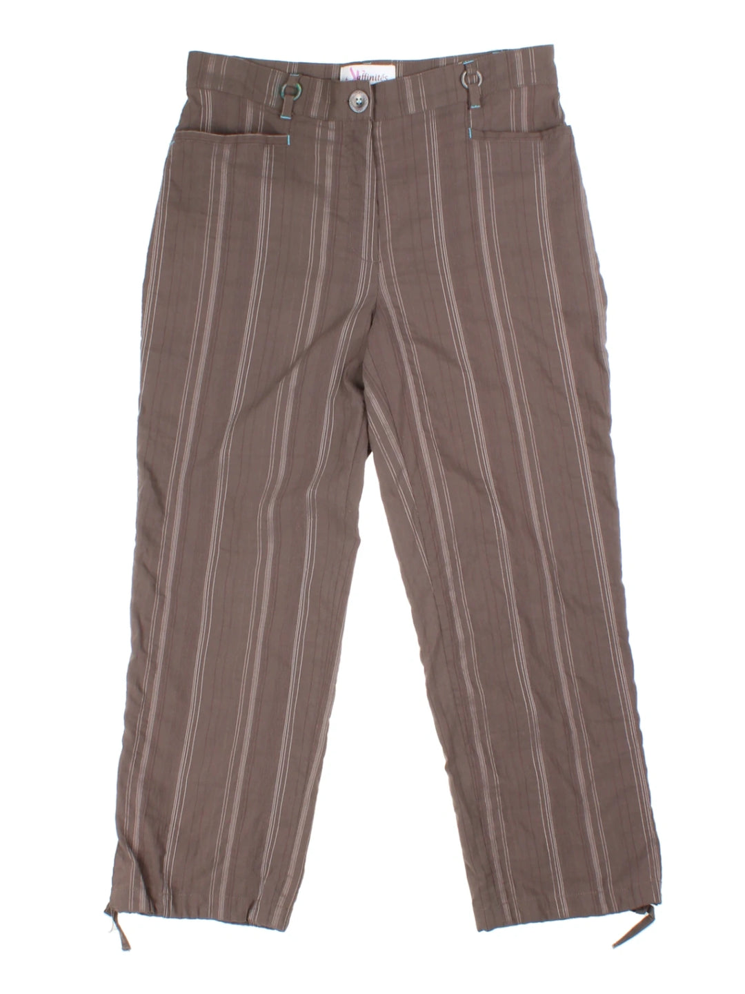 Y2K Affinites Brown Pinstripe 3-Piece Co-ord (Size M)