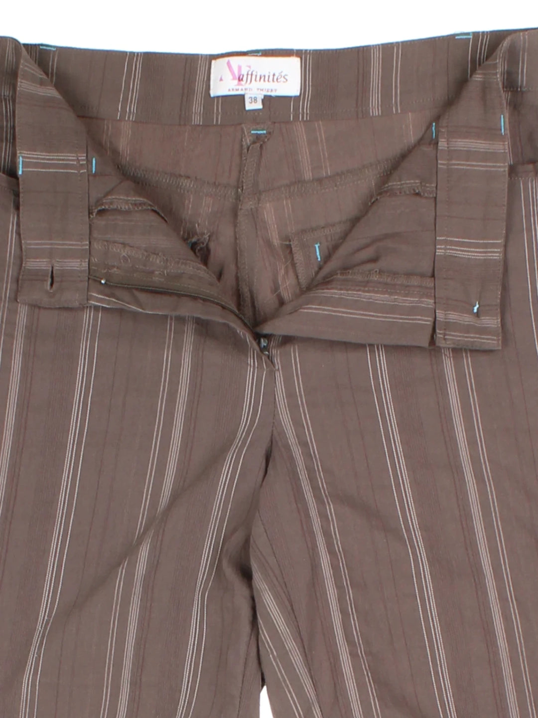 Y2K Affinites Brown Pinstripe 3-Piece Co-ord (Size M)