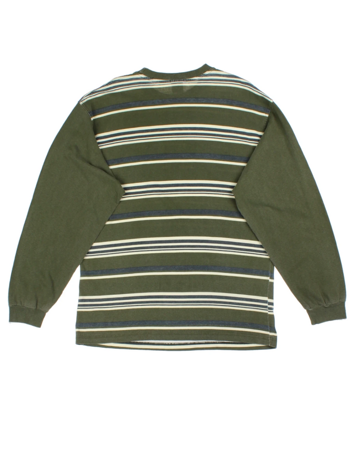 Levi Strauss Green Stripe Long Sleeve T-Shirt (Size L)