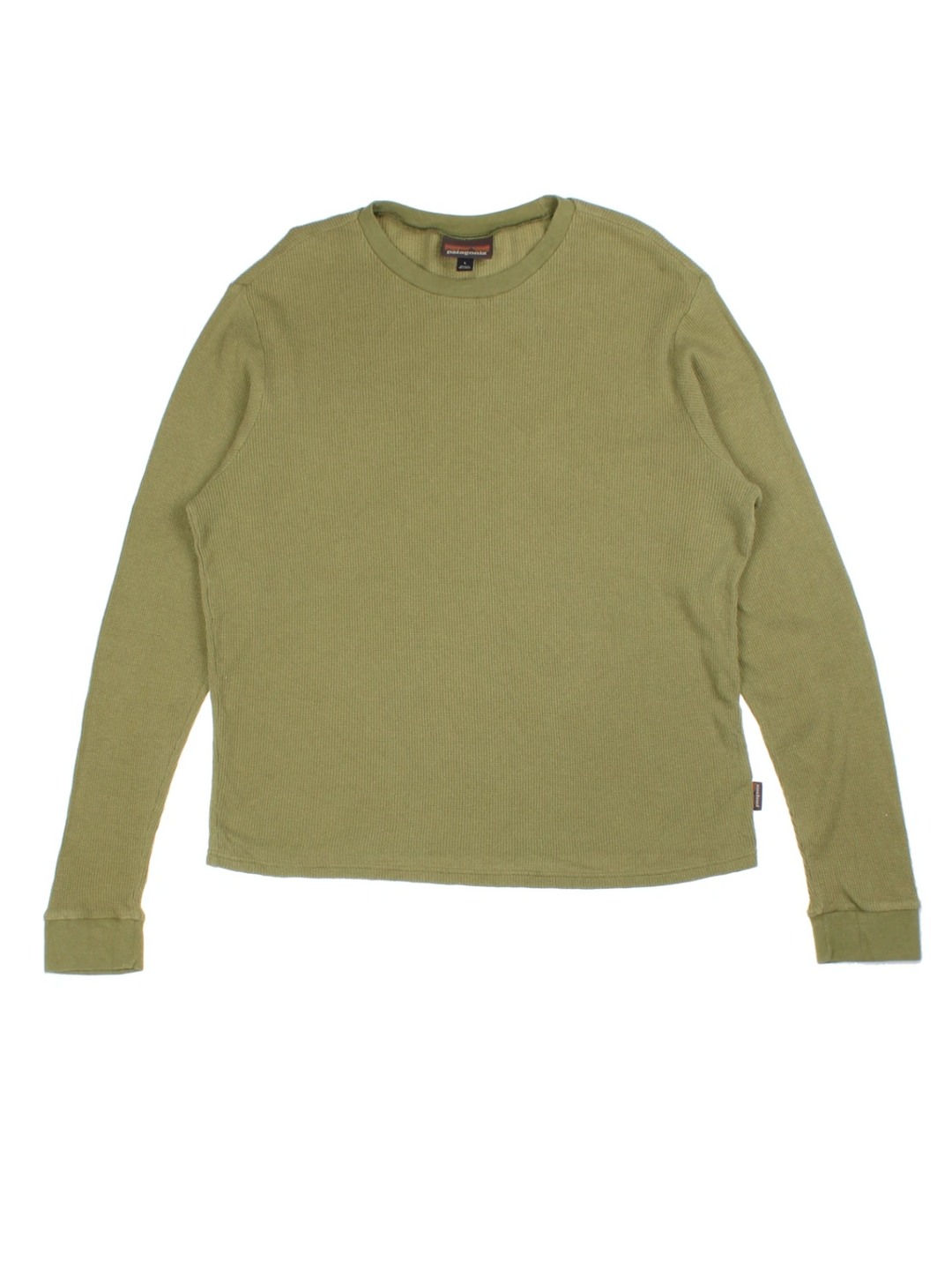 Patagonia Green Waffle Knit Long Sleeve T-Shirt (Size L)