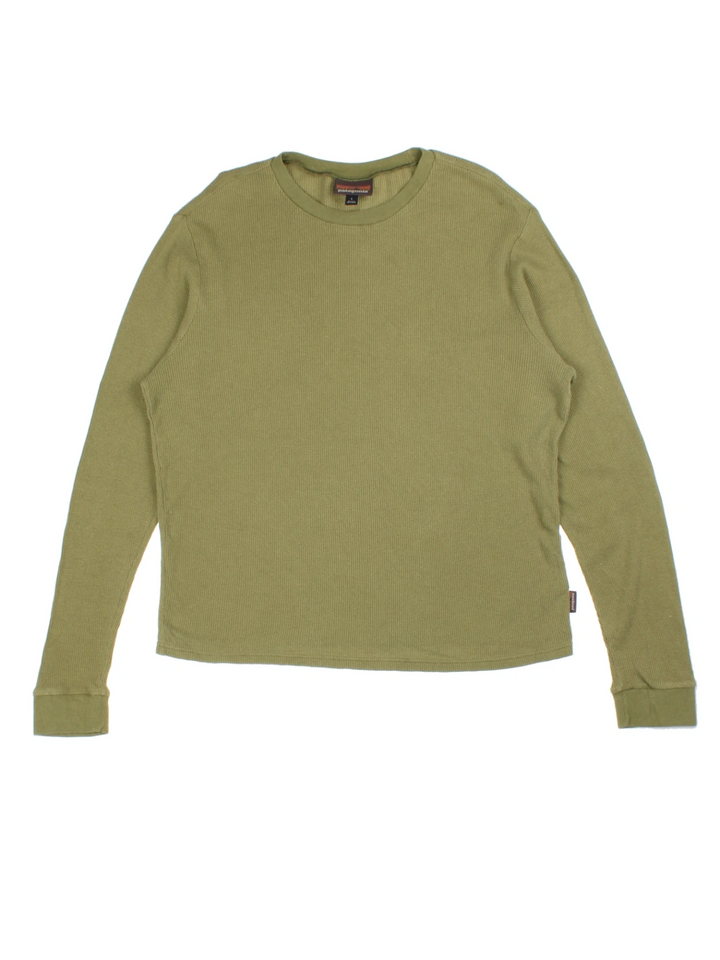 Patagonia Green Waffle Knit Long Sleeve T-Shirt (Size L)