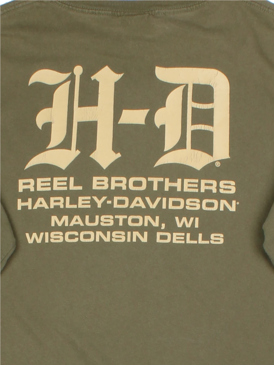 Harley-Davidson Wisconsin Green Screen Printed Long Sleeve T-Shirt (Size M)