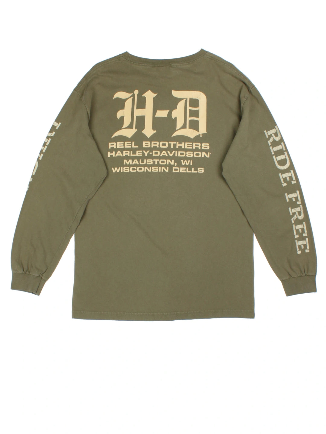 Harley-Davidson Wisconsin Green Screen Printed Long Sleeve T-Shirt (Size M)