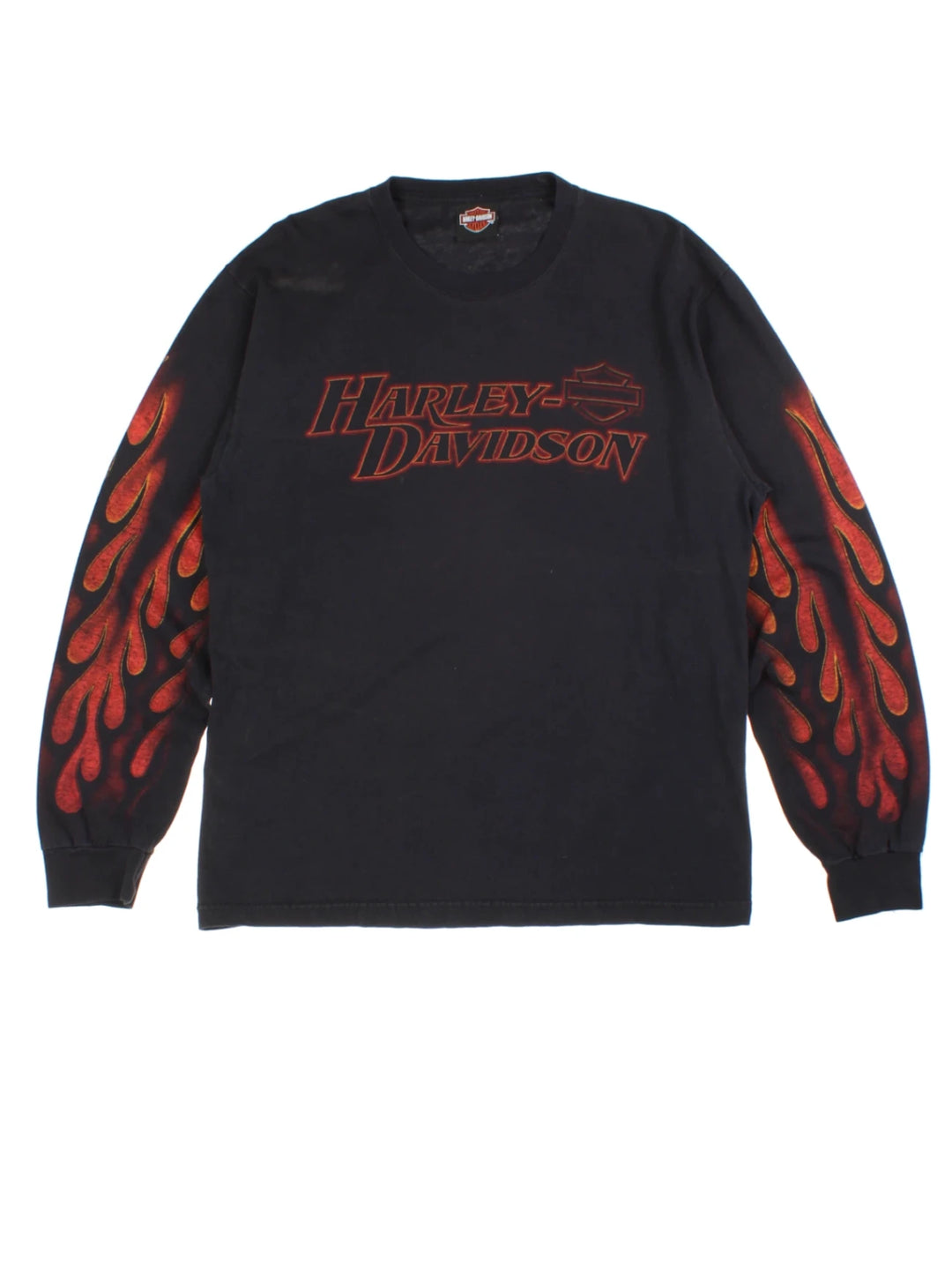 00s Harley-Davidson Redwood Black Screen Printed Long Sleeve T-Shirt (Size M)