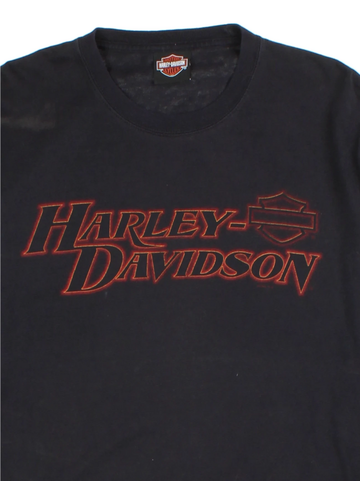 00s Harley-Davidson Redwood Black Screen Printed Long Sleeve T-Shirt (Size M)