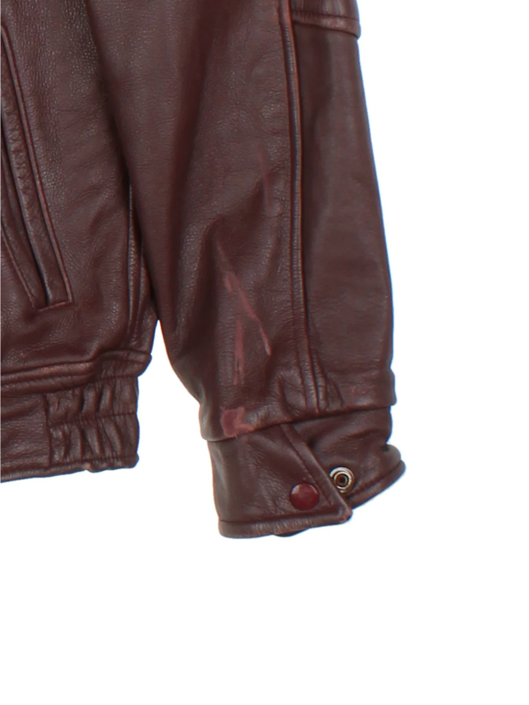 University Leather Brown Varsity Bomber Jacket (Size S)