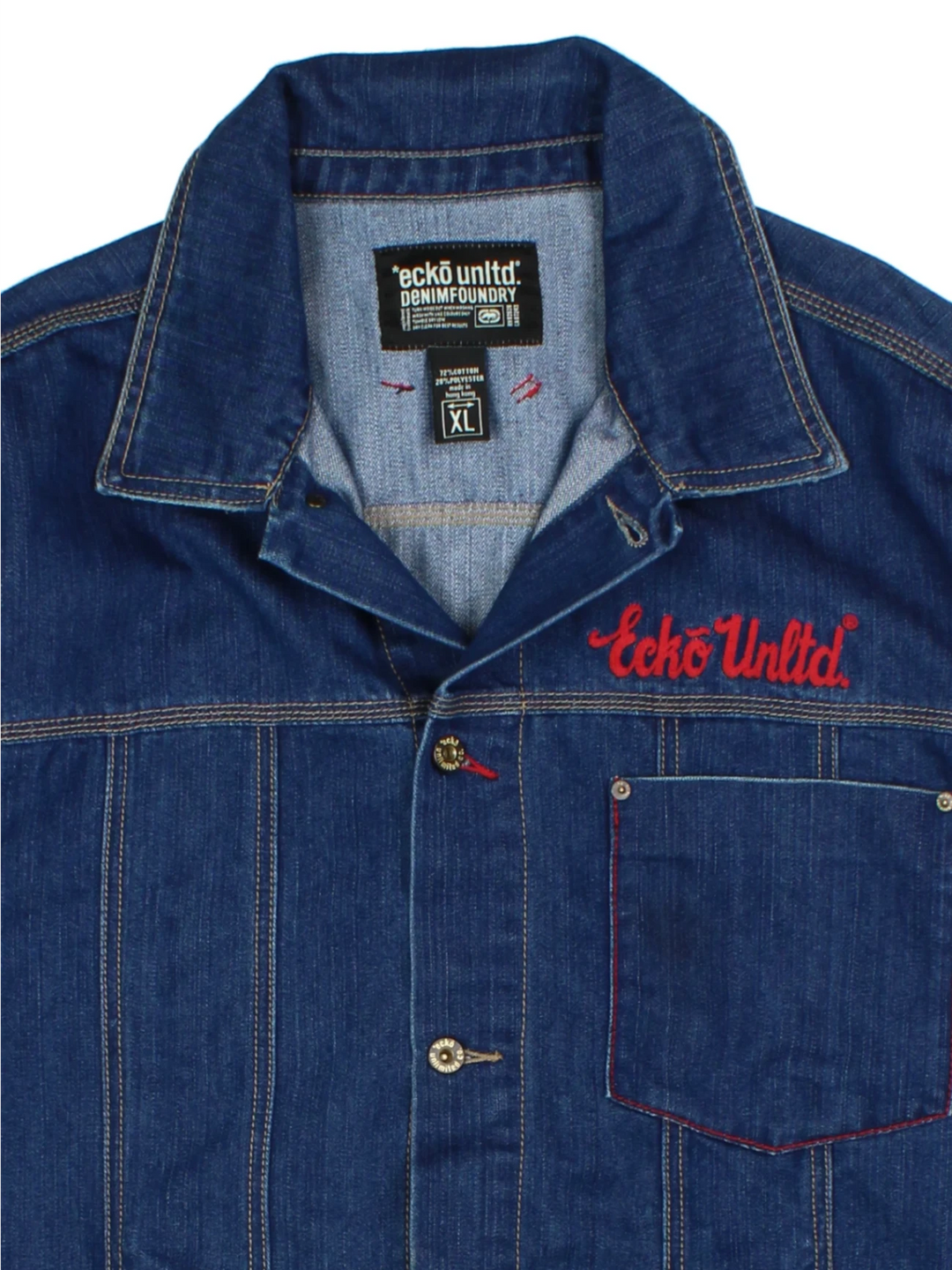 00s Ecko Blue Denim Jacket (Size XL)