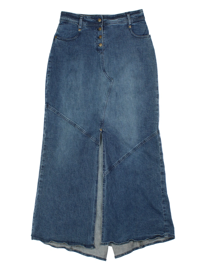 Y2K Morgan Blue High Waist Denim Maxi Skirt (Size M)