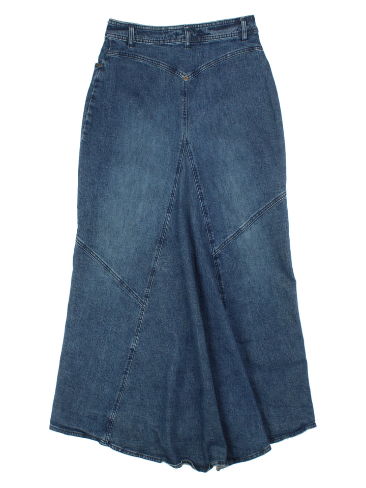 Y2K Morgan Blue High Waist Denim Maxi Skirt (Size M)