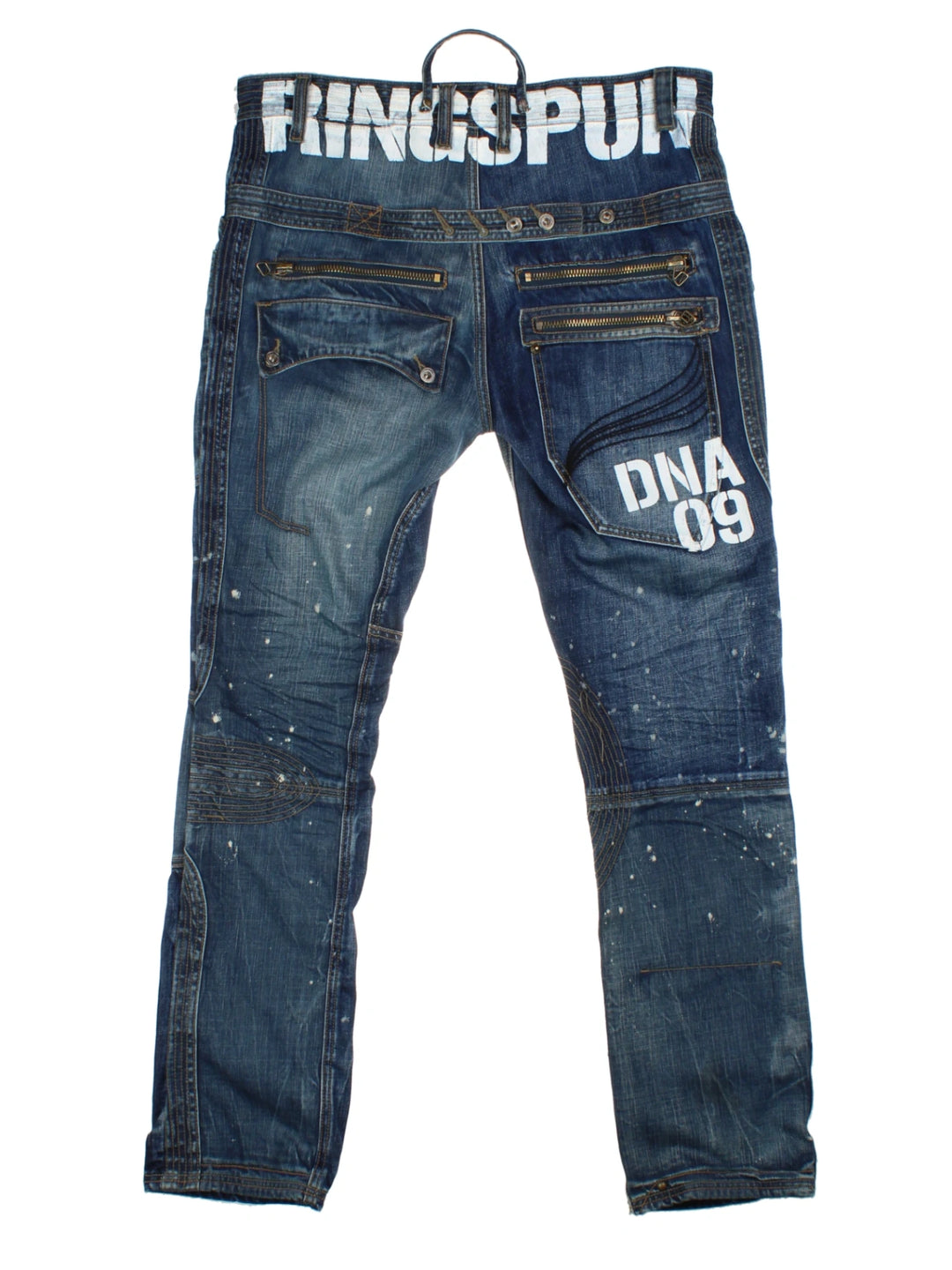 Ringspun DNA 09 Blue Patchwork Jeans (Size XL)