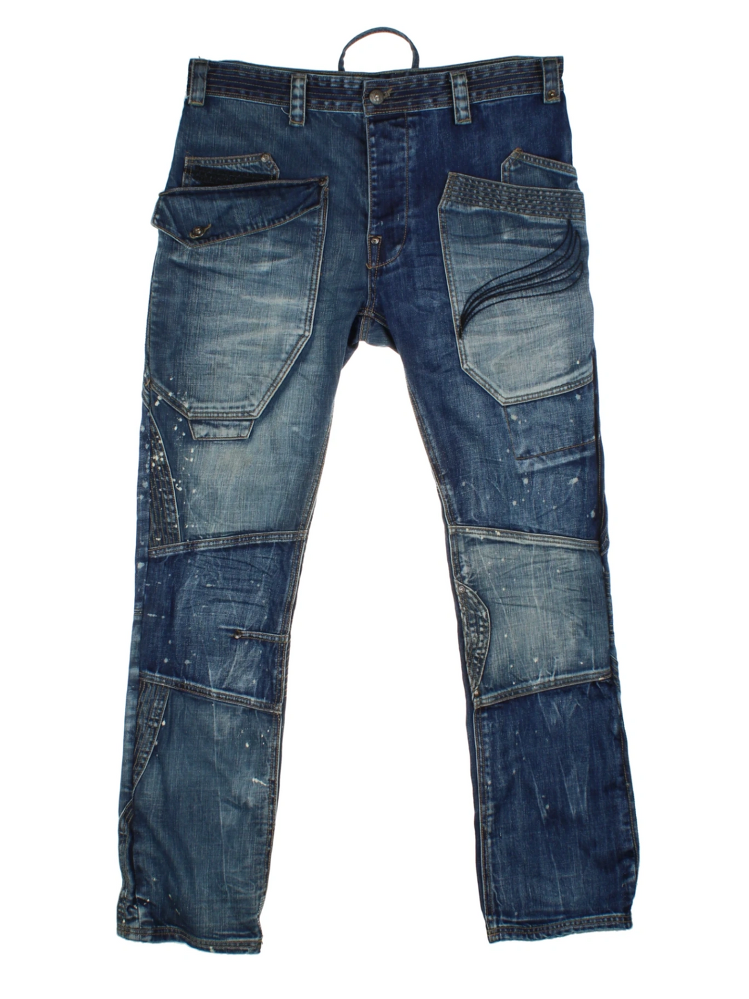 Ringspun DNA 09 Blue Patchwork Jeans (Size XL)