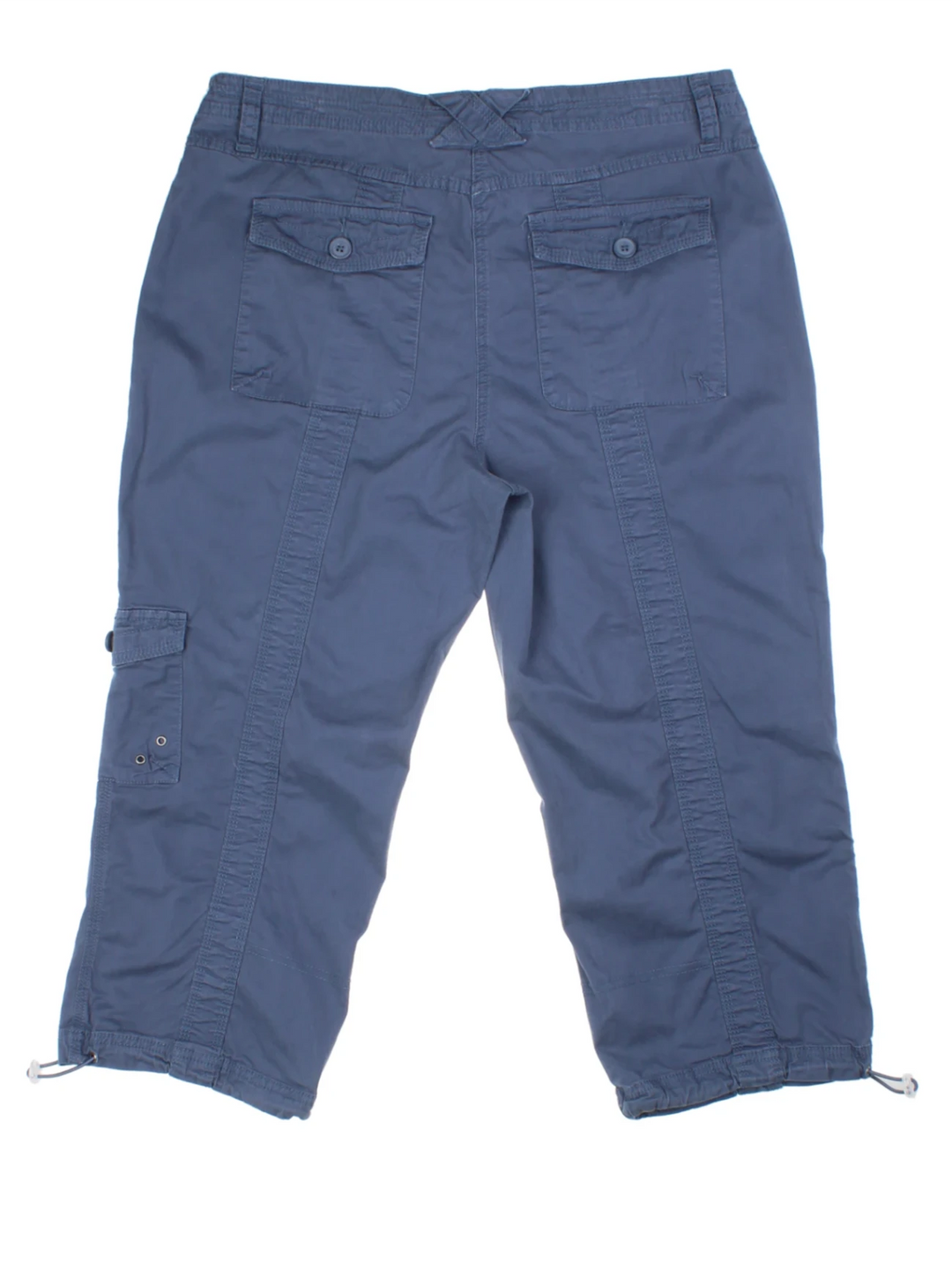 Y2K Blue Cargo Capri Trousers (Size M)