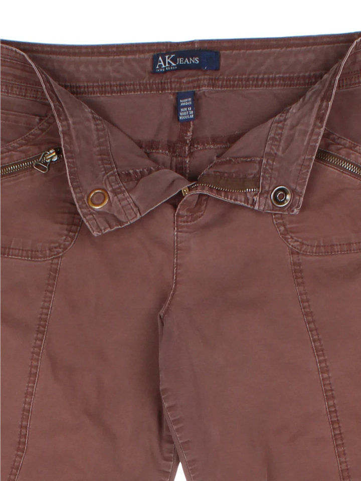 Y2K Brown Cargo Capri Trousers (Size M)