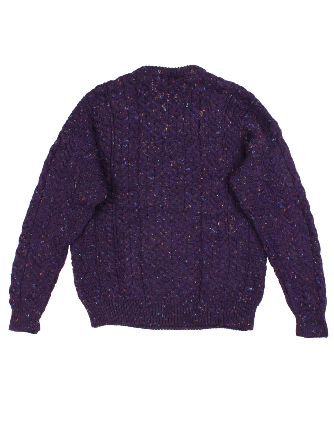 Carraig Donn Purple Cable Knit Jumper (Size M)