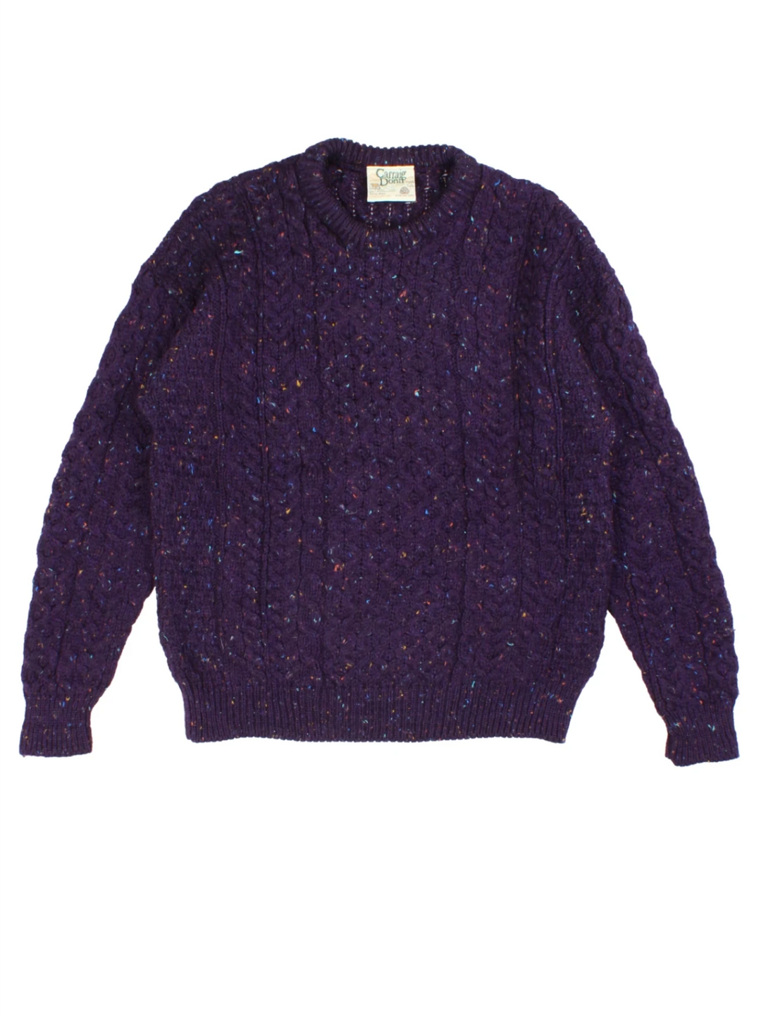 Carraig Donn Purple Cable Knit Jumper (Size M)