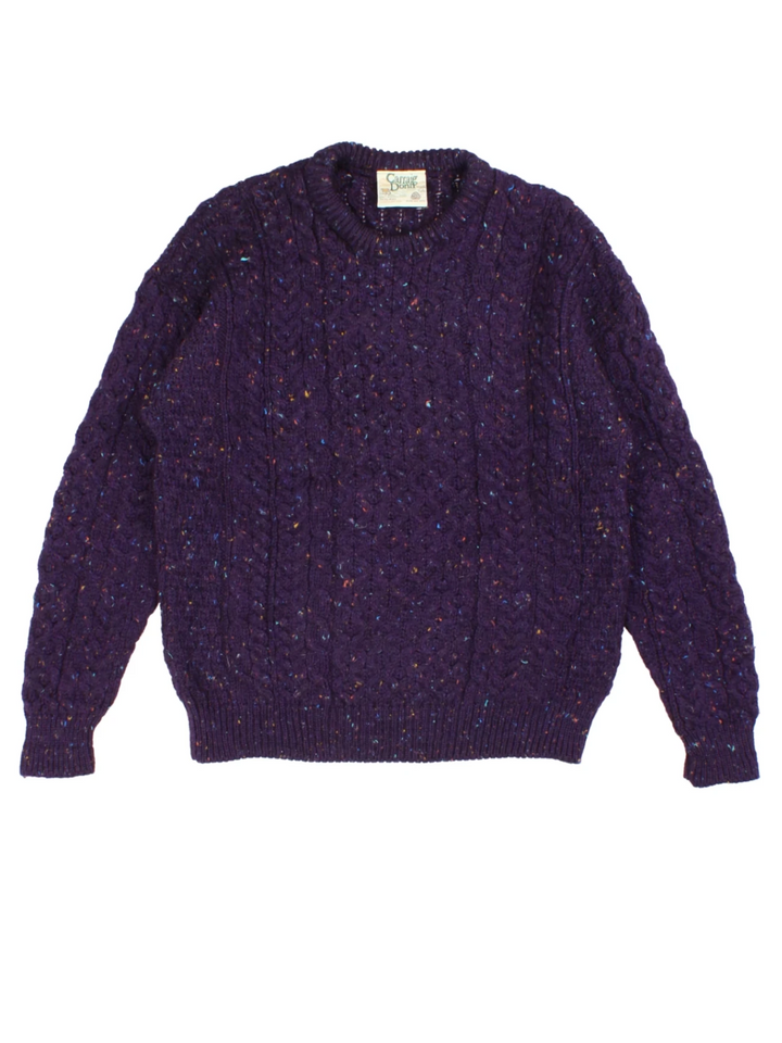 Carraig Donn Purple Cable Knit Jumper (Size M)