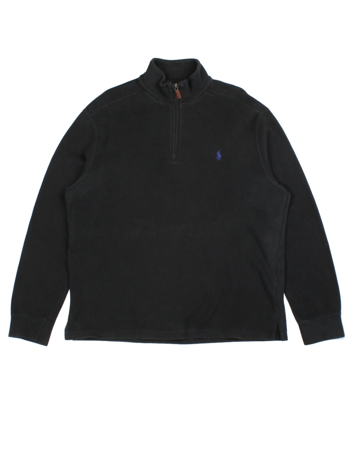 Ralph Lauren Black 1/4 Zip Jumper (Size XL)